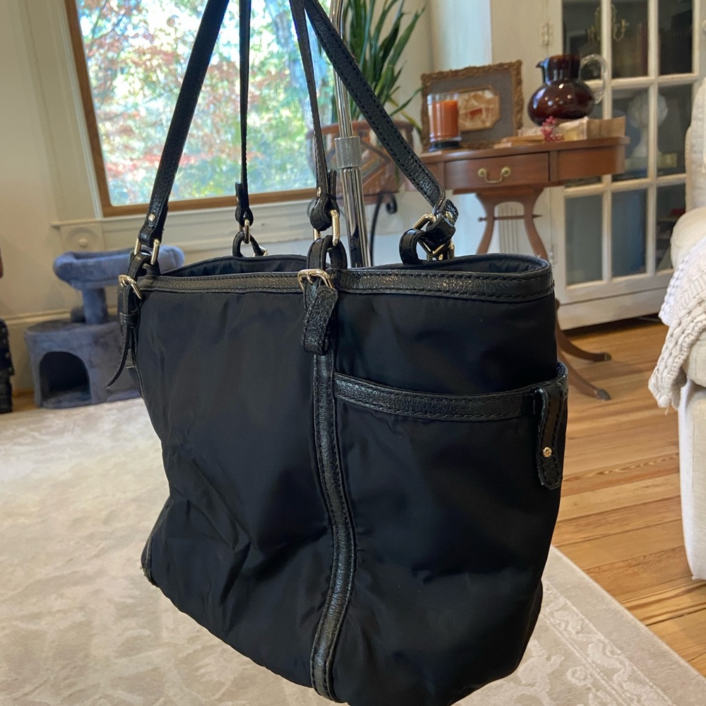 Kate Spade Black Nylon / green lining Tote - Picture 5 of 7